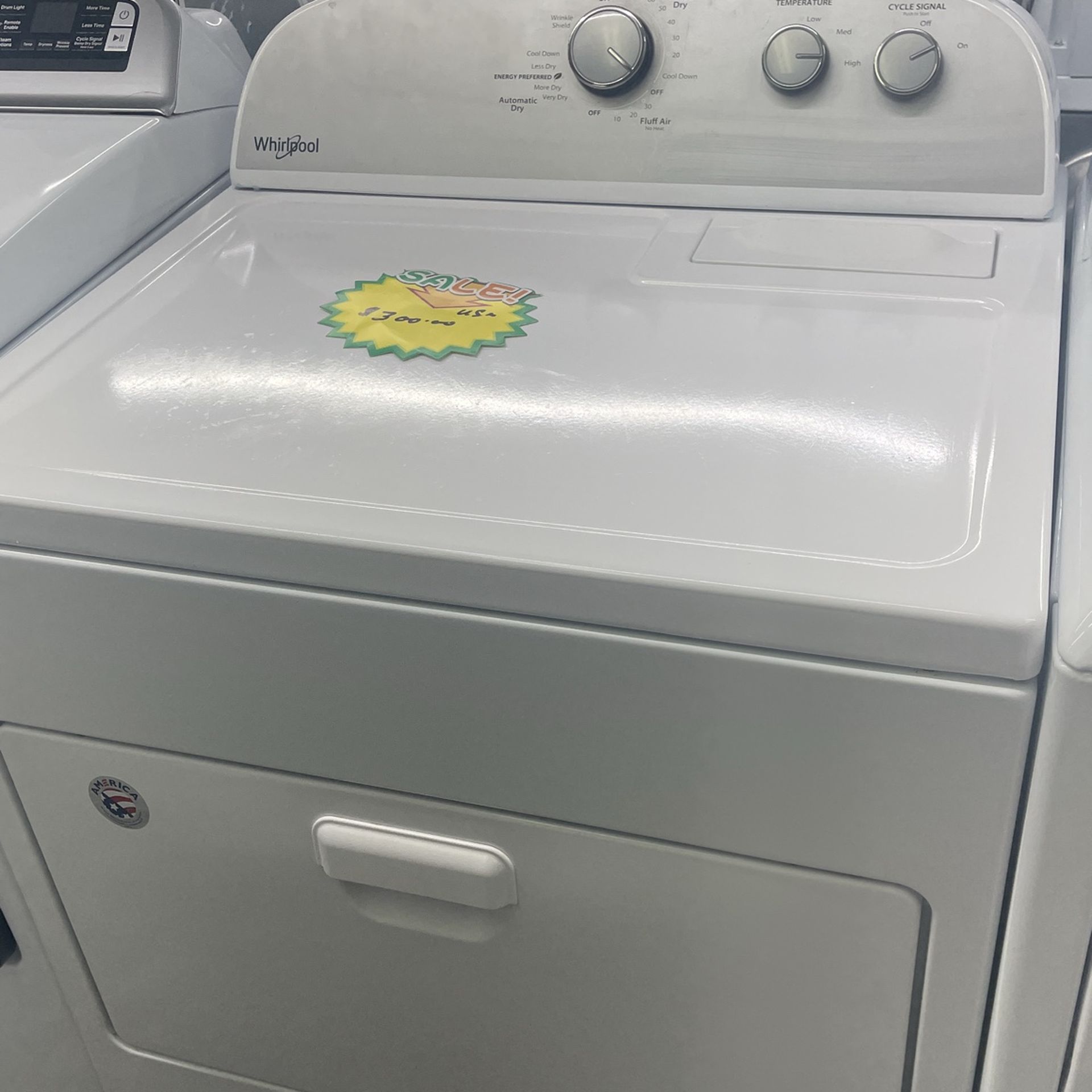 Used Whirlpool Dryer. 1 Year Warranty