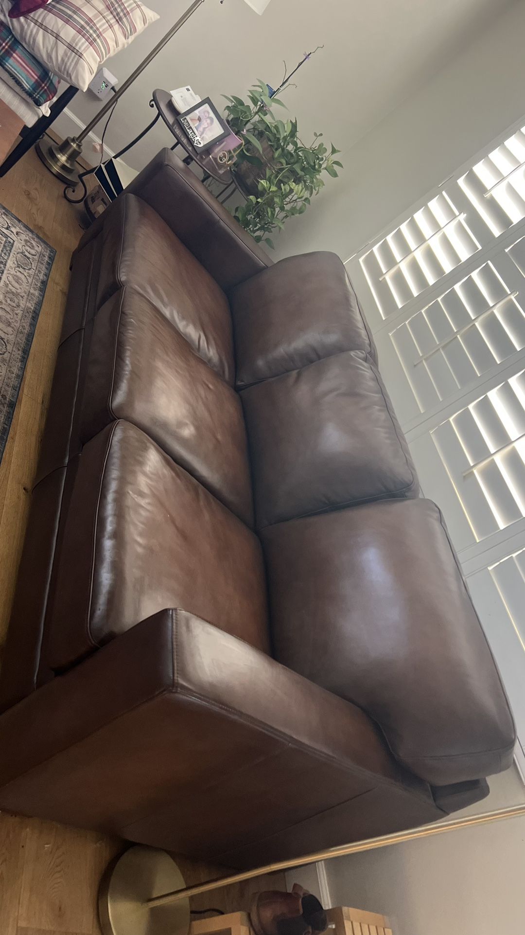 Brown Leather Sofa