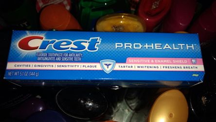 Crest Pro Health for sensitive teeth similar to Sensodyne toothpaste for half the price
