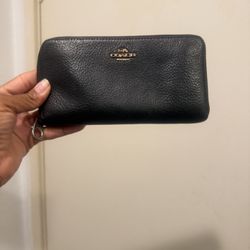 Coach Black Leather Wallet 