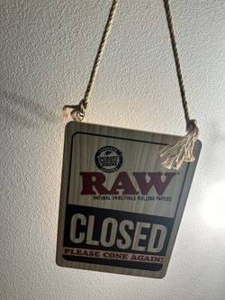 Raw Open Sign 