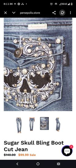 Skull jean pants