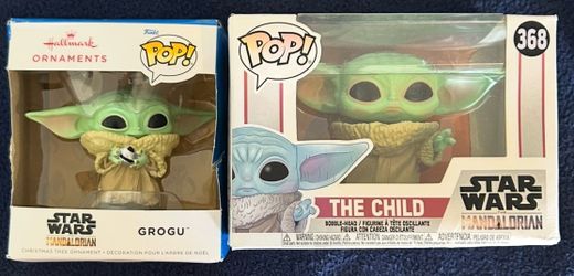 Star Wars Grogu The Child Funko Pop #368 + Hallmark Ornament Lot