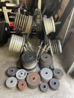 Weight plates etc .75/lb