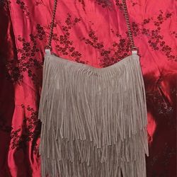 LEATHER FRINGE PURSE 