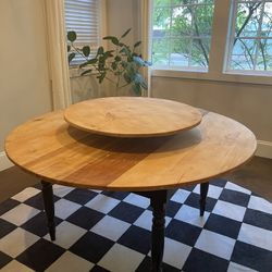 60" Dining Table with Lazy Susan (Removable)