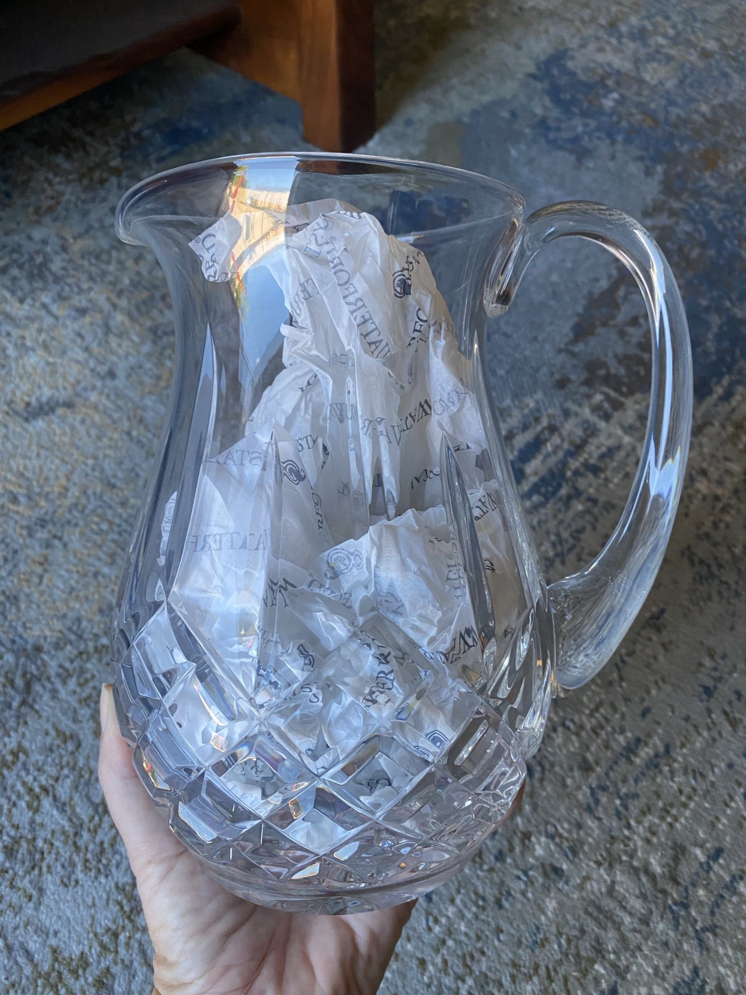 Signed Waterford Crystal Pitcher
