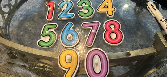Colorful Wooden Number Puzzle Pieces Set