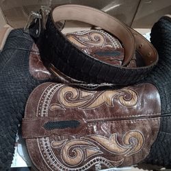 Python Boots W Belt Brsnd New Wored Once Only