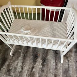 White Wooden Bassinet