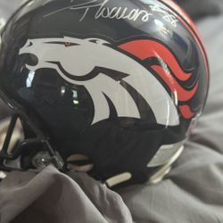 Damarius Thomas Autographedyy Denver Broncos Helmet
