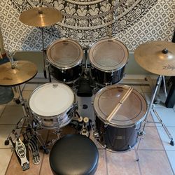 dw drum set double bass