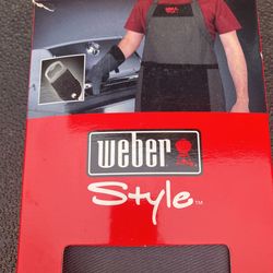 Weber Style 6452! New In Box! Weber Apron With Bottle Opener!