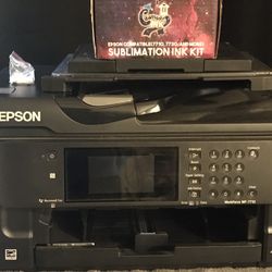Epson Workforce WF-7710 All-In-1 Large 13"x19" Inkjet Printer C11CG36201 OEM sublimation printer