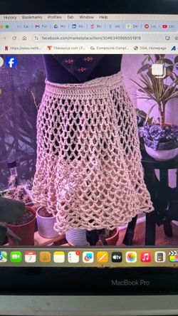 Fishnet Crochet Skirt/Handmade by my wife for you