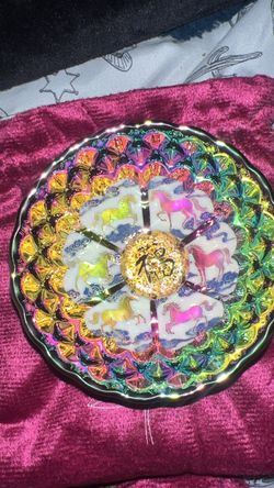 Decorative Iridescent Horse Cup