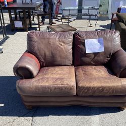 Leather love seat couch