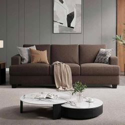 89 Inch Sofa with Extra Deep Seats Oversize, 3 Seater Sofa for Living Room,Modern Couch and Sofa, Comfy Armrests and Seats and Backrests, Easy Install