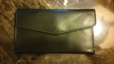 New Black leather wallet