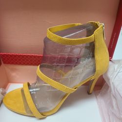 Mustard Yellow Heels 9.5 Women's 