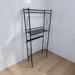 Modern Metal Bathroom Spacesaver Over The Toilet Storage Or Plant Rack Shelf Shelving! Sturdy 24x10x62in Center Height 41in