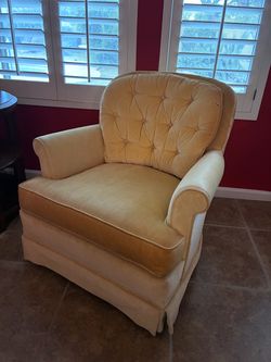 Pair of Lemon Velvet Chairs