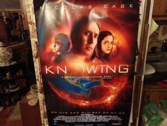 Knowing movie poster Nicolas Cage 27" X 40"