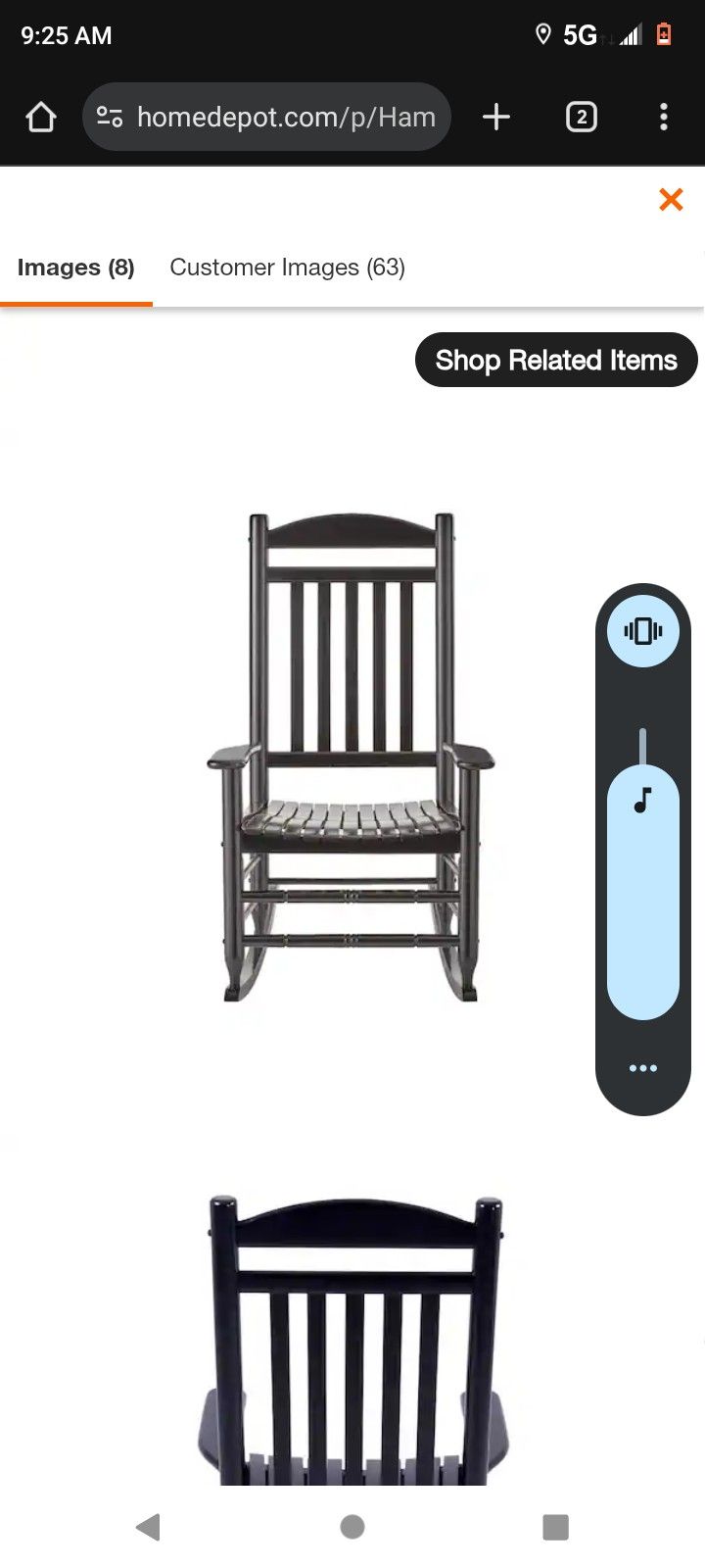 Hampton Bay Wood Rocking Chair 