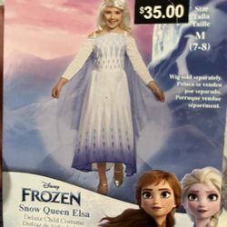 Elsa Frozen Costume 7-8 New