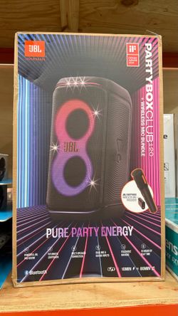 JBL PartyBox Club 120 + Wireless Microphone Bundle. Retail price $450 Our price $299