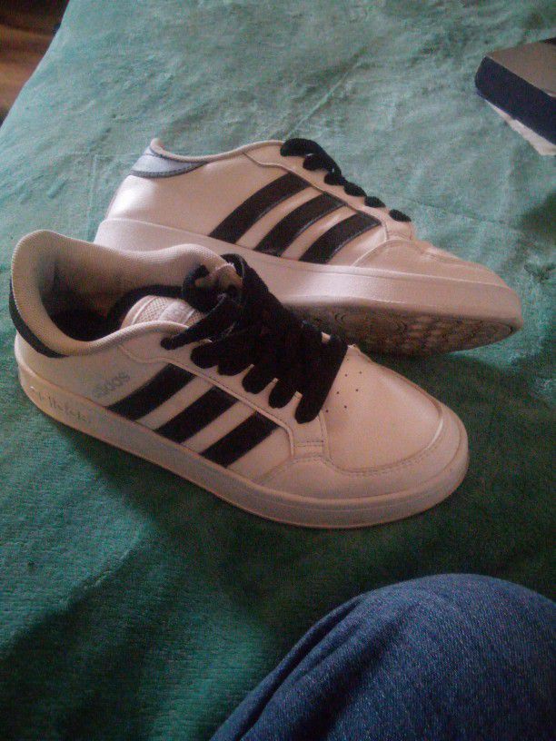 Men's Adidas White And Black Sneakers