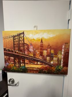 Brooklyn bridge painting
