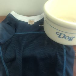 Size Small Pet Shirt And Bowl