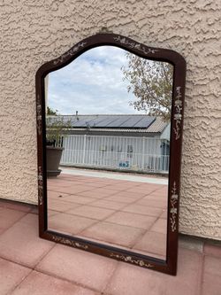 Antique Wood Mirror
