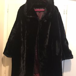 Coat faux fur size large