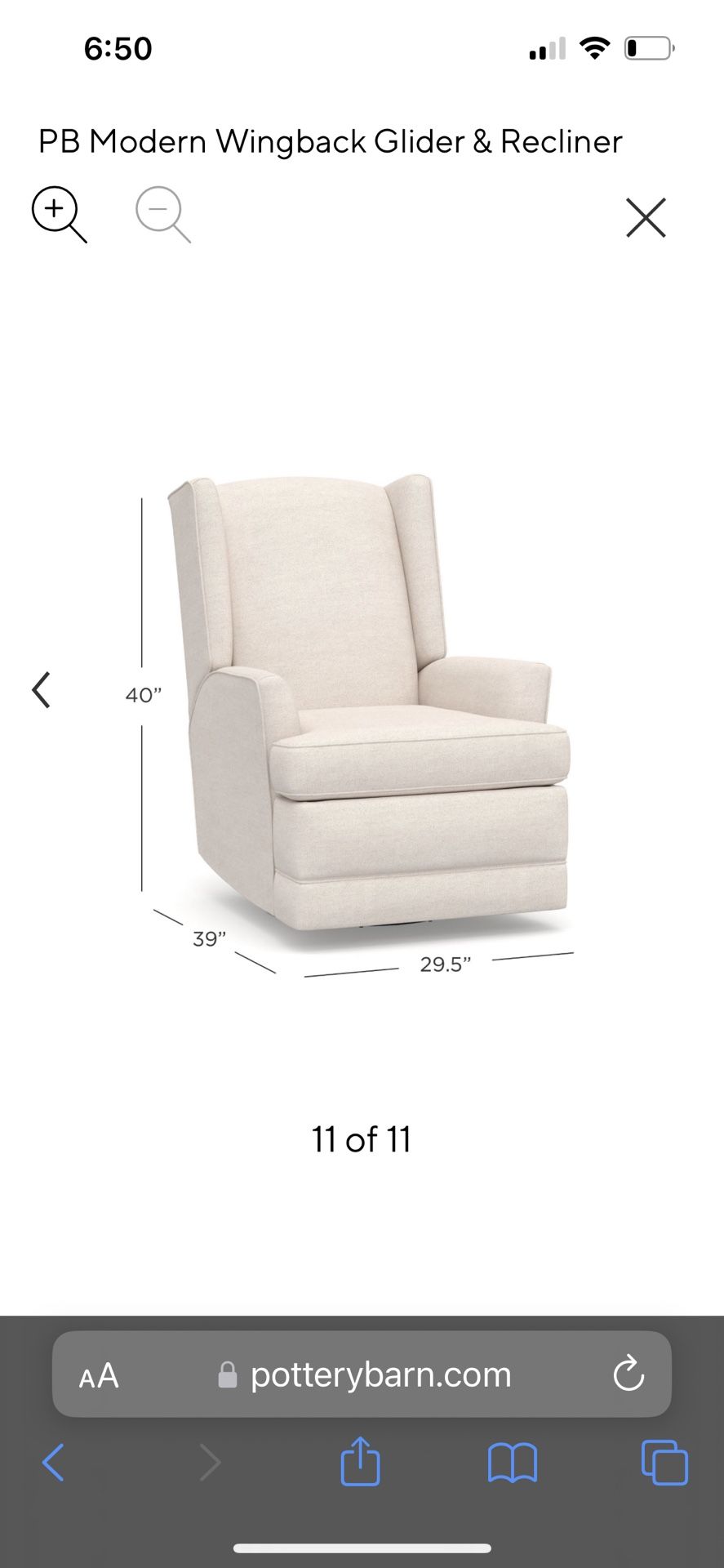 Pottery Barn Glider Recliner for Sale in Glendora, CA OfferUp