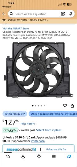 New cooling radiator fan BMV
