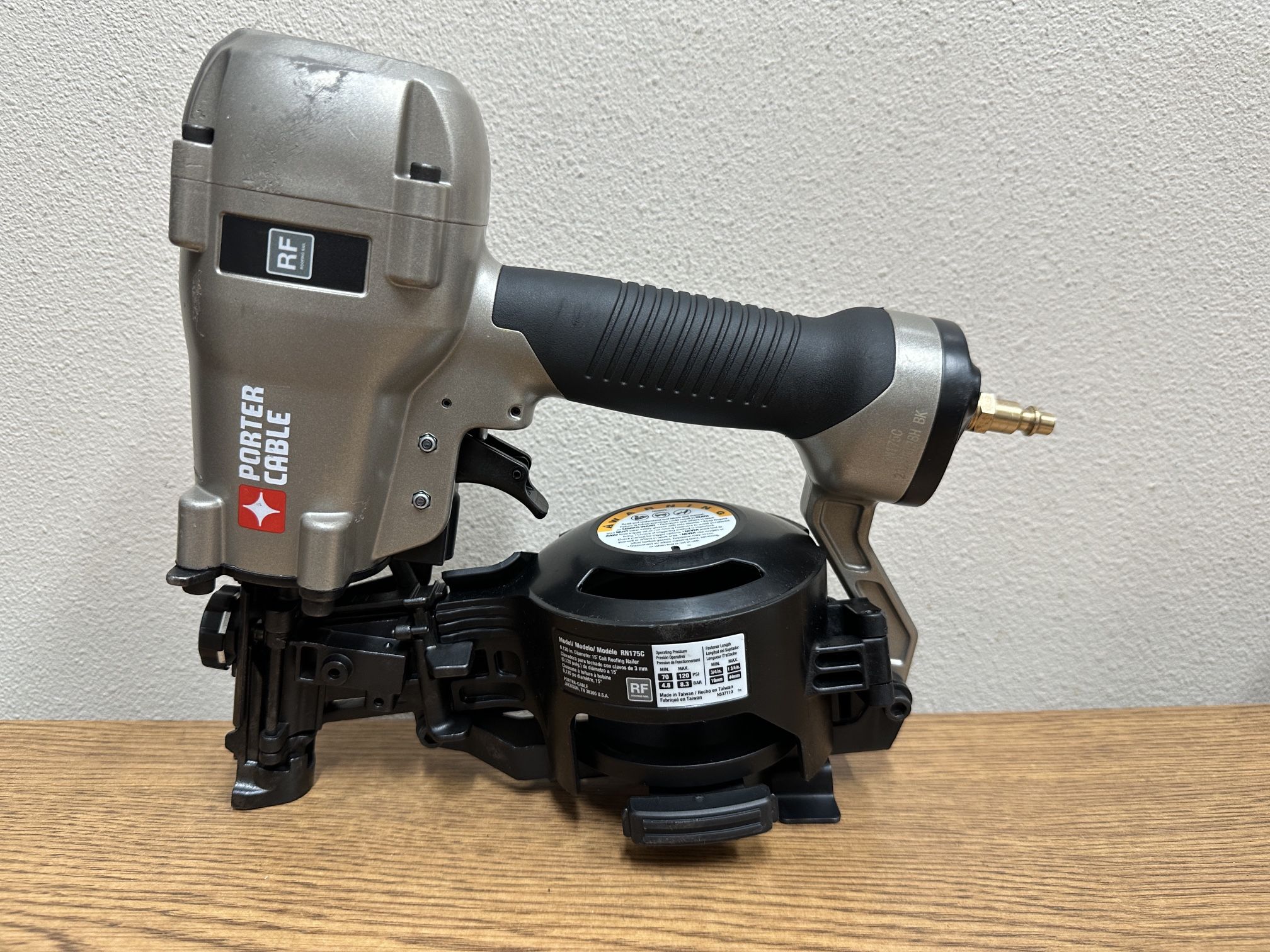 Porter-Cable RN175C Pneumatic 15-Degree Coil Roofing Nailer