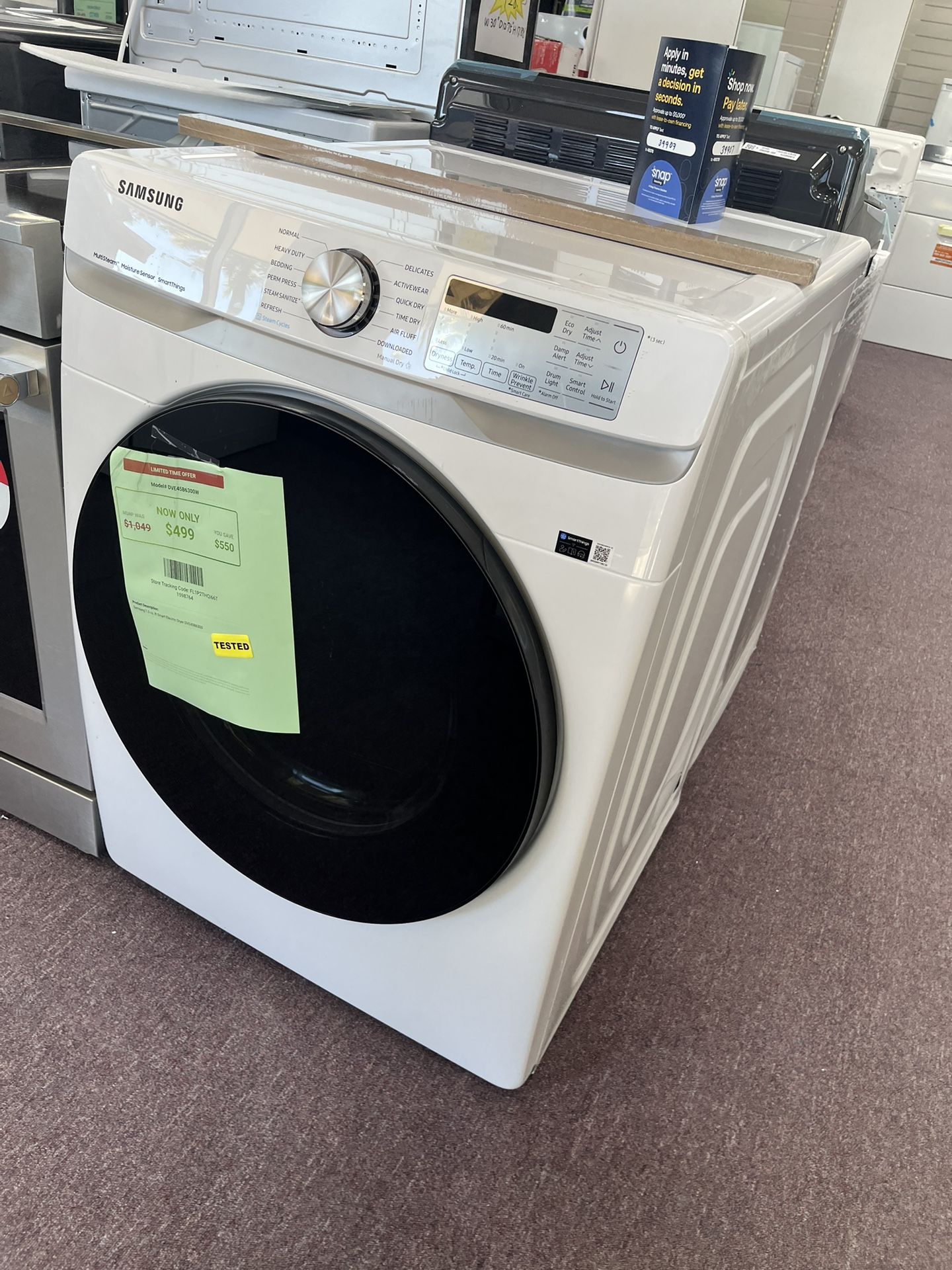 Electric Dryer Samsung New Scratch And Dents In White 