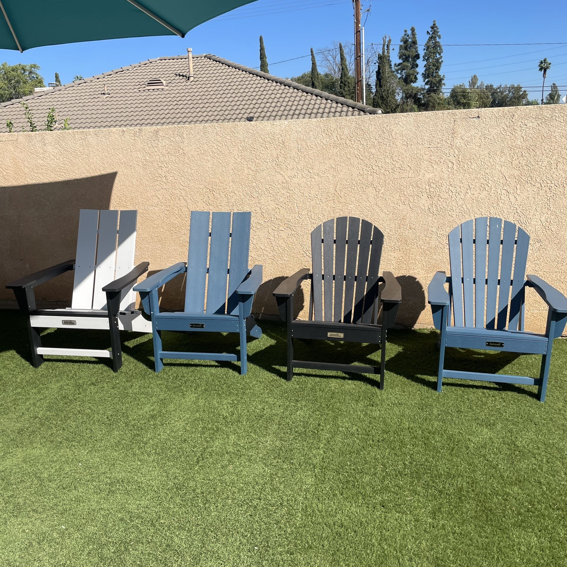 New And Assembled Serwall Outdoor All Weather Patio Adirondack Chairs Polywood for Sale in