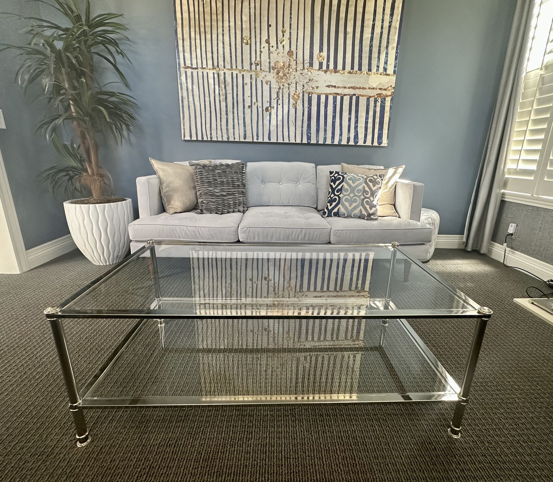 Coffee Table - Chrome And Glass