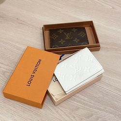 Louis Vuitton Compact Coin Purse in White Monogram Empreinte – With Box & Dust Bag
