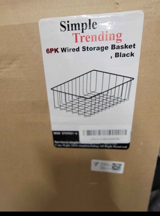 6 Piece Metal Basket Storage