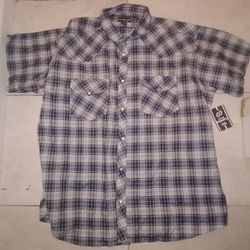 Casual Country Short Sleeve Plaid Shirt (3XL)