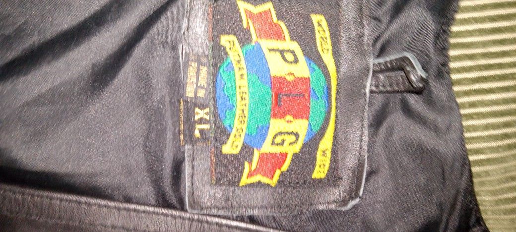 Original Old School Og Size Xl PGK world Wide Leather Rock Motorcycle Riders Vest With Bonus Pockets