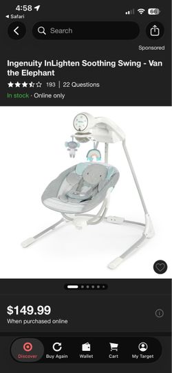 Ingenuity InLighten Baby Swing