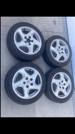 4 - 205/50r16 5x4.5 5x114.3 Stock Honda Prelude Accord Civic Camry Wheels Rims Good 90% Treads Tires
