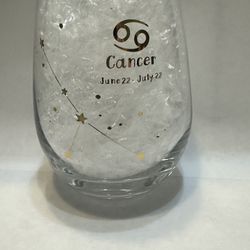 Cancer Horoscope Stemless Wine Glass
