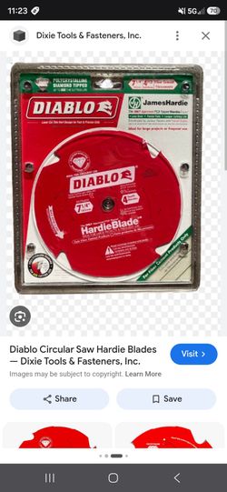 5- Diablo Hardie Blades 7 1/4"