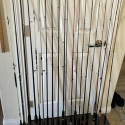 20 Assorted Fishing Baitcaster Rods
